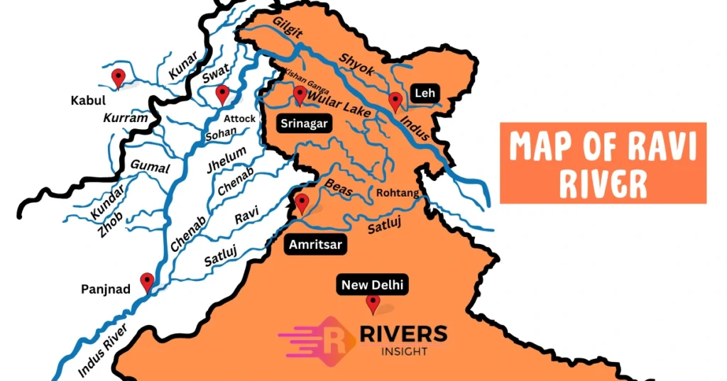 Map of Ravi River