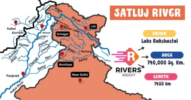 Satluj River - Map, Origin, Length