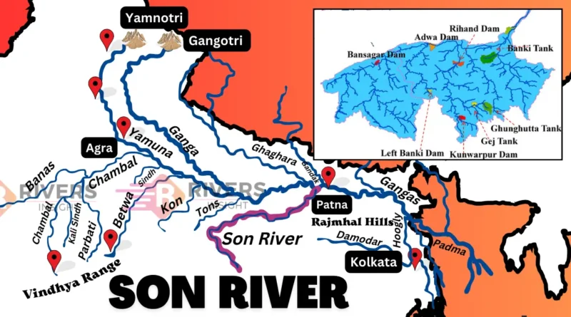 Son River - Map, Origin, Tributaries
