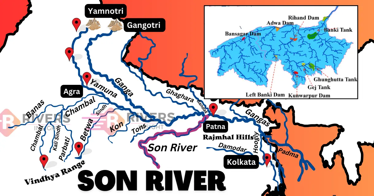 Son River: Map and Origin with States - Rivers Insight