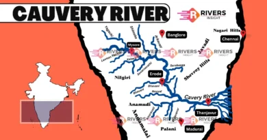 Cauvery River System Map and Tributaries in India (Kaveri)