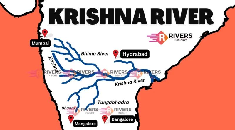 Krishna River System Map with Tributaries