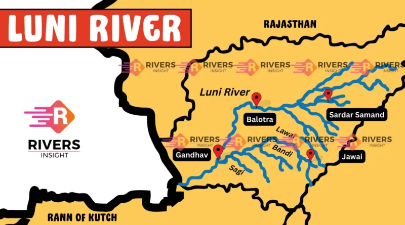 Luni River Map and tributaries