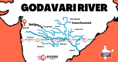 Map of Godavari River System with Tributaries