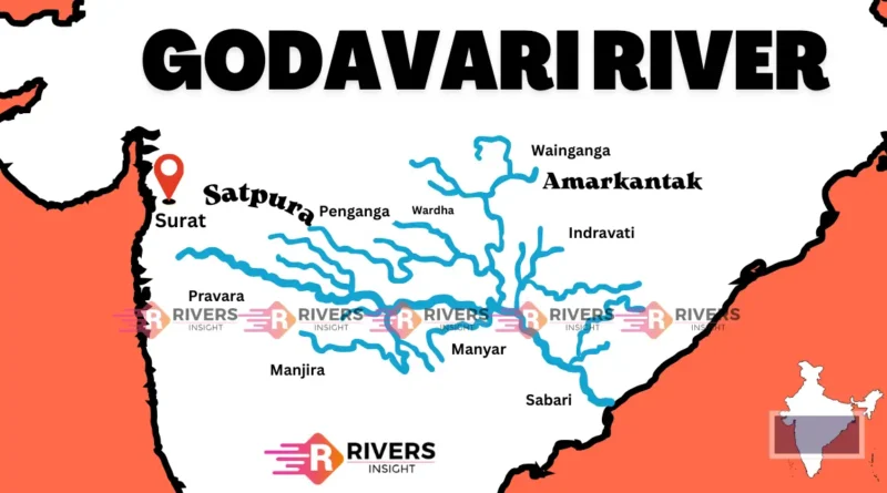 Map of Godavari River System with Tributaries