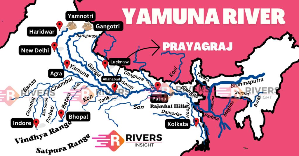 Map of Yamuna River