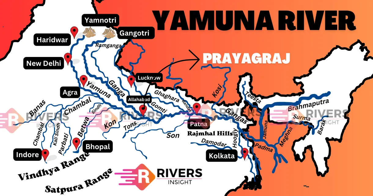 Yamuna River System: Detailed Map with Tributaries - Rivers Insight