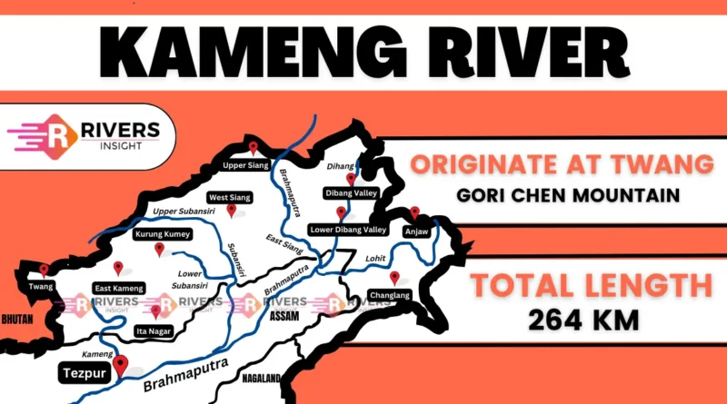 Kameng River of Arunachal - Map, Origin, Tributaries