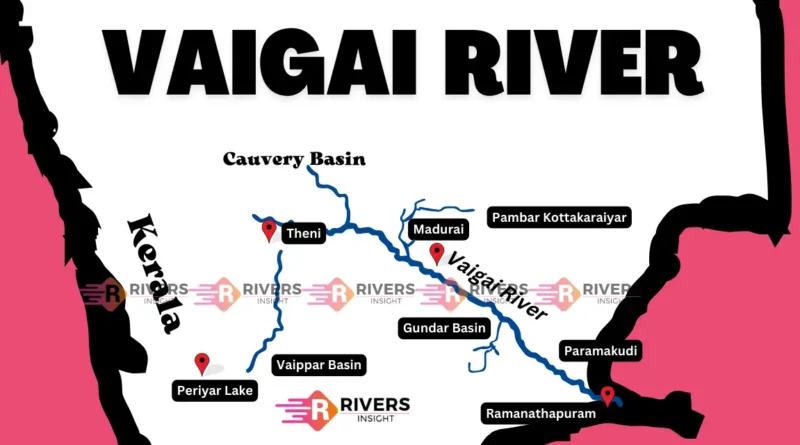 Vaigai River - Map, Origin, Tributaries