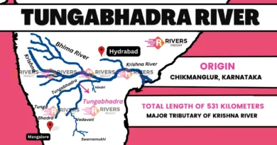 Tungabhadra River Map, Dam, Origin