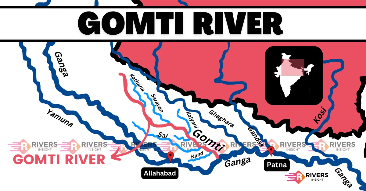 Route Map of Gomti River