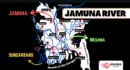 Jamuna River Map in Bangladesh with Padma and Meghna River