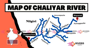 Map of Chaliyar River - Kerala