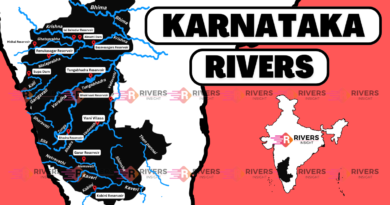 Rivers of Karnataka on Map - List of Major East Flowing Rivers