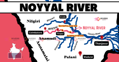 Map of Noyyal River in Tamil Nadu