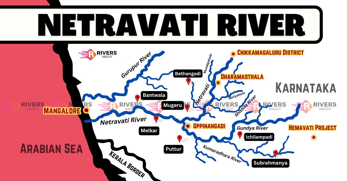 Netravati River Map - Karnataka