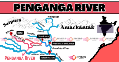 Penganga River Map, Origin and Tributaries