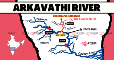 Arkavathi River Map and Tributaries in Karnataka