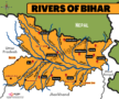 Rivers of Bihar Map with Names