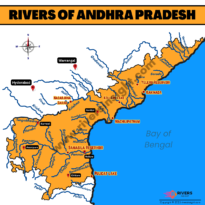 Rivers of Andhra Pradesh Map with Names and Images