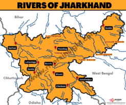 Rivers of Jharkhand Map