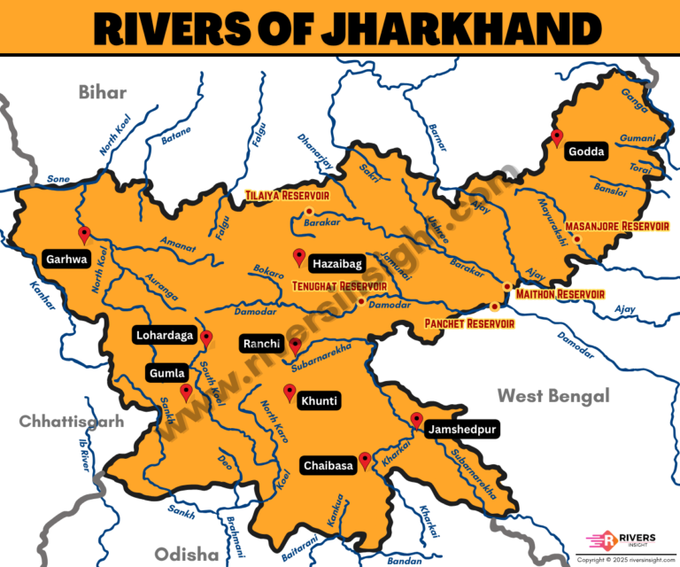 Rivers of Jharkhand Map