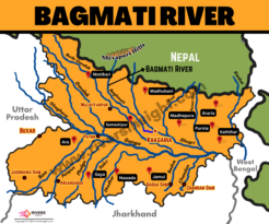 Bagmati River Map with Origin and Tributaries