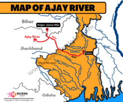 Map of Ajay River