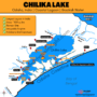 Map of Chilika Lake in Odisha, India