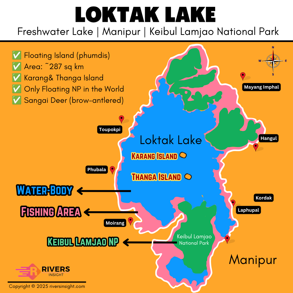 Loktak Lake (Manipur): Phumdis & Islands | Features - Rivers Insight