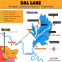 Map of Dal Lake in Srinagar, Jammu Kashmir