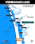 Vembanad Lake Map in Kerala State